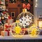 Gold Pre Lit Christmas Lantern Balls Set of 3 with LED Lights and Hooks